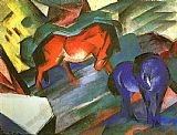 Famous Horse Paintings - Red and Blue Horse